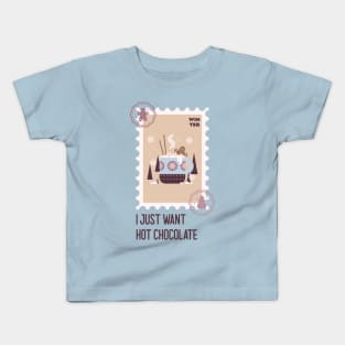 Hot Chocolate Winter Time Holidays Stamp Collector Stamps Kids T-Shirt